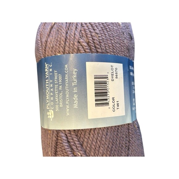 6-7 Skeens PLYMOUTH ENCORE TWEED Acrylic, Wool, Rayon Purple - Picture 4 of 5